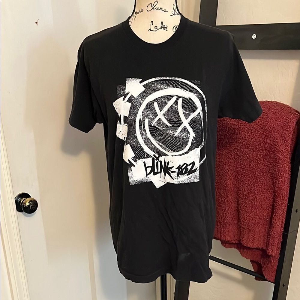 Blink 182 Music Band Black Graphic T-Shirt Concert